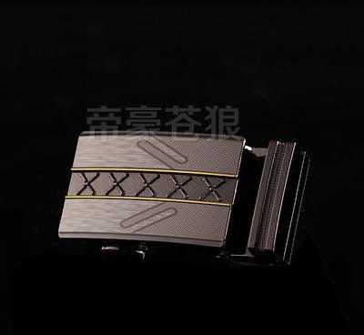 專業(yè)批發(fā)男士激光分金無標自動扣腰帶配件 皮帶扣高清細節(jié)圖解析